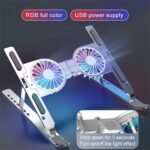 Support réglable pour ordinateur portable avec ventilateur de refroidissement intégré - Support pliable pour ordinateur portable de 17