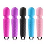 Wand Vibro multi vitesse sextoy moderne Masseur personnel rechargeable – Premium avec 8 vitesses et 20 motifs – sans fil, silencieux et à la main – super étanche et durable