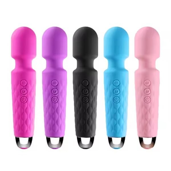 Wand Vibro multi vitesse sextoy moderne Masseur personnel rechargeable – Premium avec 8 vitesses et 20 motifs – sans fil, silencieux et à la main – super étanche et durable
