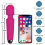 Wand Vibro multi vitesse sextoy moderne Masseur personnel rechargeable – Premium avec 8 vitesses et 20 motifs – sans fil, silencieux et à la main – super étanche et durable