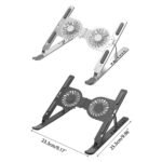 Support réglable pour ordinateur portable avec ventilateur de refroidissement intégré - Support pliable pour ordinateur portable de 17