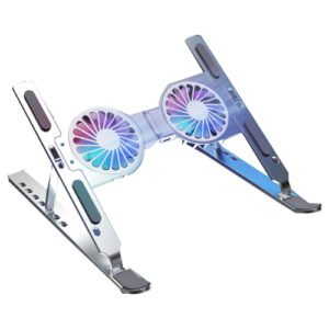 Support réglable pour ordinateur portable avec ventilateur de refroidissement intégré - Support pliable pour ordinateur portable de 17