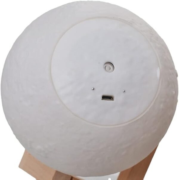 Lampe lunaire 3D avec humidificateur et support - Blanc