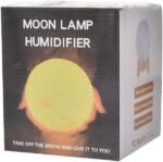 Lampe lunaire 3D avec humidificateur et support - Blanc