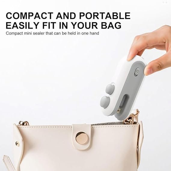 51Aqwgs8o0L. SX569 Mini scelleur et découpeuse de sachet portable avec chargement USB, thermoscellage et découpe 2 en 1 rechargeable, pour le stockage des aliments et des sacs de collation