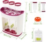Machine de remplissage de pochettes avec x10 Sachets, station de compression, nourriture complémentaire pour bébé, avec 10 pochettes jetables, pour aliments liquides et semi-solides
