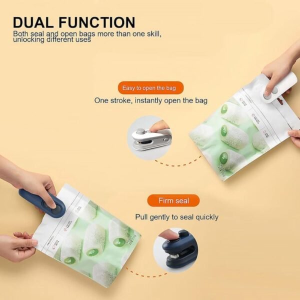 61CrH2sOKHL. SL1000 Mini scelleur et découpeuse de sachet portable avec chargement USB, thermoscellage et découpe 2 en 1 rechargeable, pour le stockage des aliments et des sacs de collation