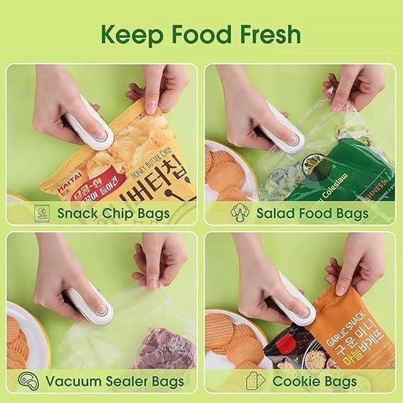 61KkjTKM1xL. SX569 Mini scelleur et découpeuse de sachet portable avec chargement USB, thermoscellage et découpe 2 en 1 rechargeable, pour le stockage des aliments et des sacs de collation