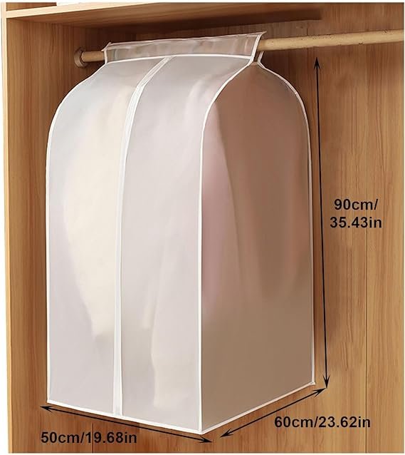 71WpGHpOFsL. AC SX569 Housse de protection de veste et vêtements transparente en PEVA 60 x 100 cm en sachet