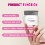 Crème de corps et visage faite à base de collagène et de bave d'escargot pour élimination des cicatrices d'acné, peau foncée , estompe les vergetures pour une peau bien hydrater,lisse et sans imperfections