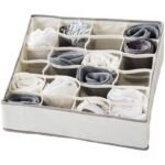 Range Slip ou soutien - range sous vêtements à 16 Cellules, compartiment de rangement de Chaussette Organisateur Dressing, Pliable Rangement Culotte, Organisateur De Placard