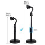 Support de téléphone portable et de microphone portable pour bureau, réglable à 360 degrés