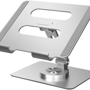 Support pliable pour pc, ordinateur, tablettes jusqu'à 14 pouces, support de table pour pc ordinateur tablette, support pour ordinateur pc, réglable ergonomiquement, rotation à 360°, support en aluminium