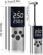 Pompe électrique pour pneus de voiture, compresseur d'air portable, batterie 150 PSI, rechargeable par USB, pompe rapide pour matelas pneumatique, convient pour voiture, matelas pneumatique, jouets de piscine, bouée, flotteurs