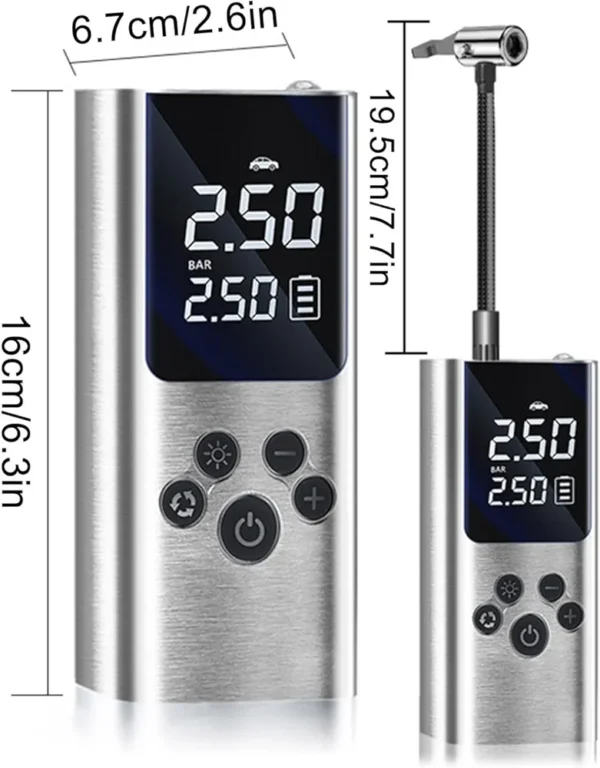 Pompe électrique pour pneus de voiture, compresseur d'air portable, batterie 150 PSI, rechargeable par USB, pompe rapide pour matelas pneumatique, convient pour voiture, matelas pneumatique, jouets de piscine, bouée, flotteurs
