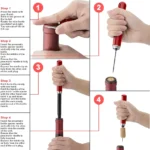 Tire-bouchon à pompe à air Crazy Bean, tire-bouchon portable pour bouteille de vin rouge, rouge amélioré, taille unique