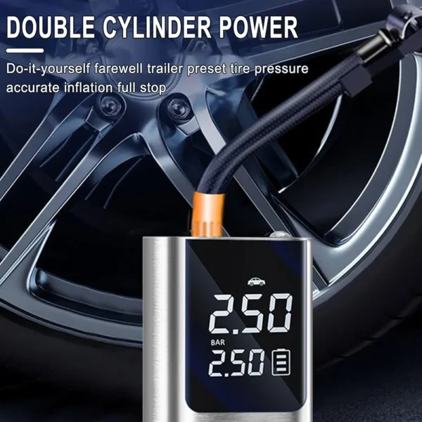 Pompe électrique pour pneus de voiture, compresseur d'air portable, batterie 150 PSI, rechargeable par USB, pompe rapide pour matelas pneumatique, convient pour voiture, matelas pneumatique, jouets de piscine, bouée, flotteurs