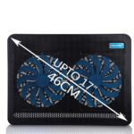 Support PC avec refroidisseur pour ordinateur portable, vitesse réglable, 2 ports USB et 2 ventilateurs, support pour ordinateur portable de 12 à 17 pouces