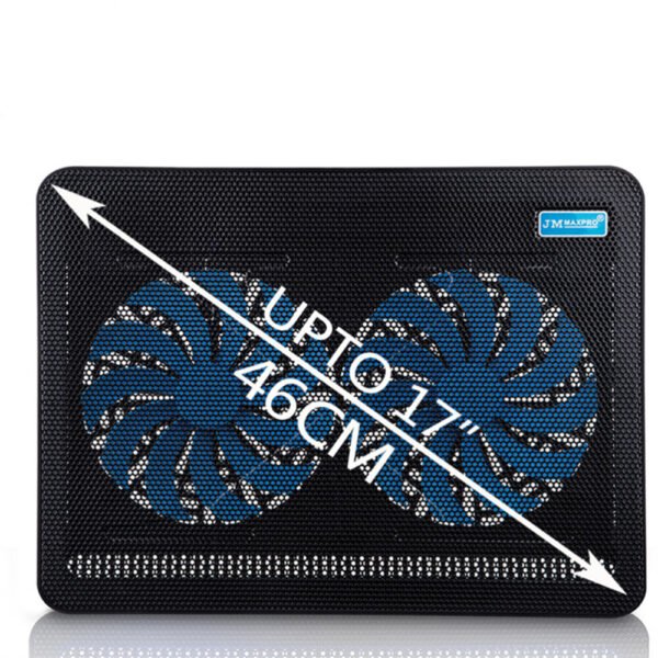 Support PC avec refroidisseur pour ordinateur portable, vitesse réglable, 2 ports USB et 2 ventilateurs, support pour ordinateur portable de 12 à 17 pouces