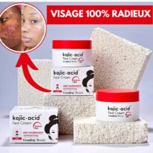 Crème kojic acide pour traiter les acnés taches et problème sur le visage et corps
