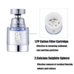 Filtres de montage pour robinet, filtre à eau rotatif à 360 degrés, robinet de filtration d'eau au carbone pour éliminer le chlore, le fluorure, les métaux lourds