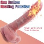 Sextoys Godemichets Gode Ventouse Réaliste Motorisé, Vibromasseur pour Femme,Va-et-Vient et Rotation/Vibrant avec Télécommande, Gode Silicone 4 Fonctions pour Stimulation G-spot, Chauffant a 42°C