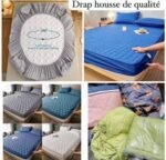Draps housse pour protection de Matela avec couvre 2 taies qualité supérieure pur coton