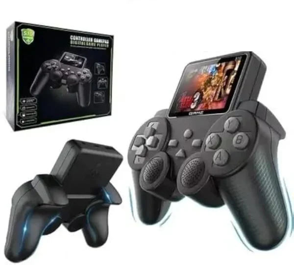 Console de jeu portable HAICI avec écran de 2,4 pouces et 520 jeux classiques intégrés, manette USB (noire, pour Android), S 10