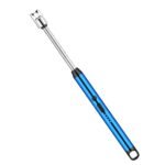 Briquet à arc électrique Pretty Pearls Sales, rechargeable par USB, col flexible, plasma coupe-vent sans flamme, bleu, pour bougies, barbecue, cuisinière à gaz, feux d'artifice