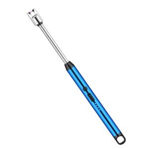 Briquet à arc électrique Pretty Pearls Sales, rechargeable par USB, col flexible, plasma coupe-vent sans flamme, bleu, pour bougies, barbecue, cuisinière à gaz, feux d'artifice