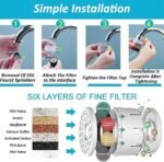 Filtre à eau rotatif de robinet, purificateur de robinet d'évier, filtration de salle de bain, aérateur d'économie, buse de robinet