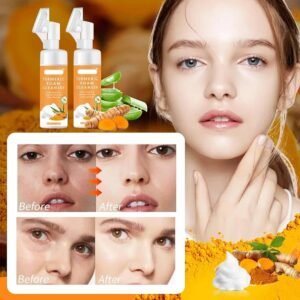 Mousse nettoyant de visage au tumeric