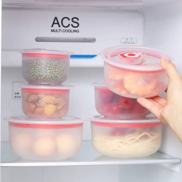 Ensemble de 3 Boîtes alimentaires, Bols ronds multifonctionnels pour la conservation des aliments, Boîte hermétique portable et réutilisable avec couvercle, pour le camping, le pique-nique, l'école, le bureau et l'université, Organisateurs et rangements de cuisine, Accessoires de cuisine