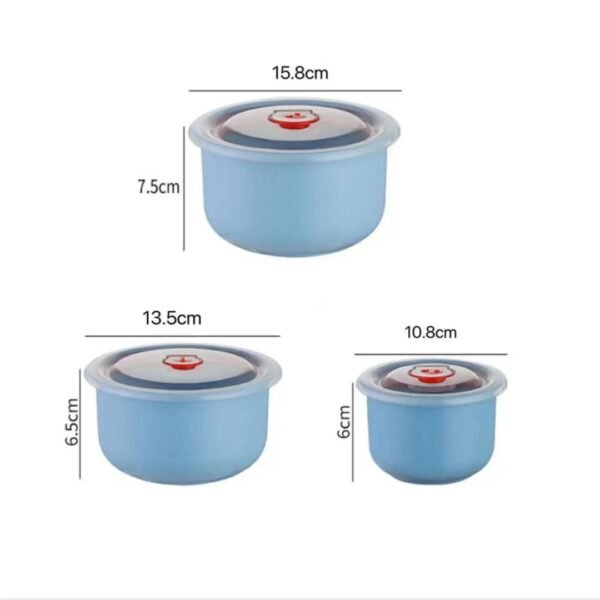 Ensemble de 3 Boîtes alimentaires, Bols ronds multifonctionnels pour la conservation des aliments, Boîte hermétique portable et réutilisable avec couvercle, pour le camping, le pique-nique, l'école, le bureau et l'université, Organisateurs et rangements de cuisine, Accessoires de cuisine