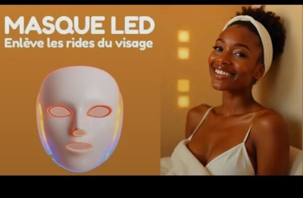 Masque de visage à lumière led pour soin de visage