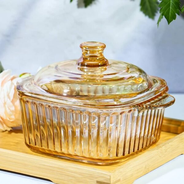 saladier en verre couleur dorée 800ml