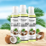 Huile de Coco Naturelle Disaar 100ml, Hydratante pour Peau Douce, Soin Corporel Multi-Usage et Intime
