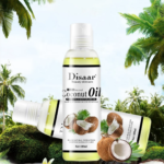 Huile de Coco Naturelle Disaar 100ml, Hydratante pour Peau Douce, Soin Corporel Multi-Usage et Intime