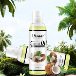 Huile de Coco Naturelle Disaar 100ml, Hydratante pour Peau Douce, Soin Corporel Multi-Usage et Intime