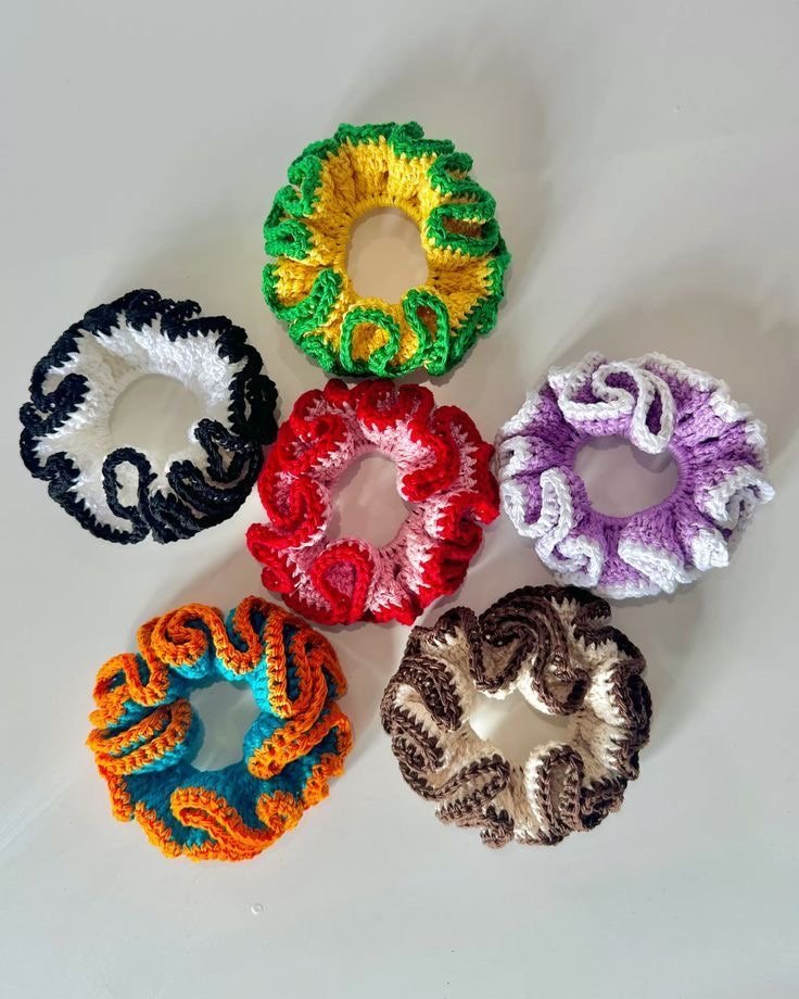 IMG 5681 Scrunchies en tricotage