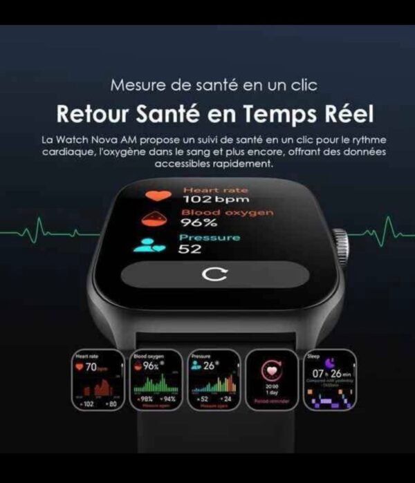 Montre connectée Oraimo Nova AM Écran incurvé sans bordure