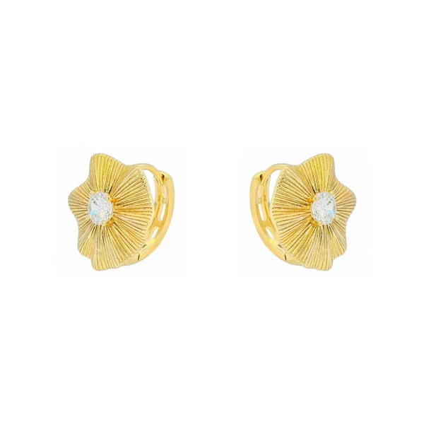 Xuping Commerce Ext rieur Europ en Et Am ricain Boucles D Oreilles En Alliage De Cuivre Plaqu Or 14k Incrust De Zircon Fleur Personnalit Luxe Style Simple 5