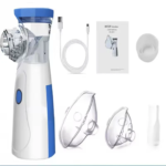 Nébuliseur Portable Ultrasonique Silencieux, Inhalateur Respiratoire Compact pour Asthme, Rhinite, Laryngite et Refroidissements, Appareil de Thérapie Pulmonaire Efficace pour Adultes et Enfants