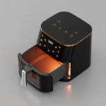 Friteuse à Air Chaud Numérique Silver Crest 12 Litres 2800W, Four Multifonction Sans Huile, Cuisson Saine Rapide, Écran Tactile LED, Grande Capacité pour Famille et Économie d'Énergie, Air Fryer Couleur noire