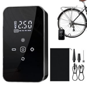 Compresseur d'air portable Suitu ST-9903A, Gonfleur Électrique Numérique pour Pneus de Vélo, Moto, Voiture, Ballons, Pompe à Air Sans Fil Rechargeable avec Écran LED et Précision Automatique