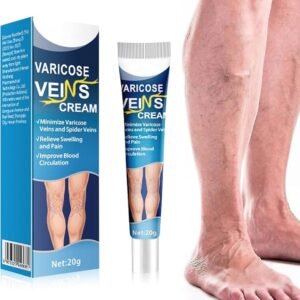 Crème Traitement Varices et Veines Araignées, Soulagement Rapide Gonflement et Douleur, Amélioration Circulation Sanguine, Soin Jambes Lourdes et Fatiguées, Format 20g