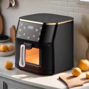 Friteuse à Air Chaud Numérique Silver Crest 12 Litres 2800W, Four Multifonction Sans Huile, Cuisson Saine Rapide, Écran Tactile LED, Grande Capacité pour Famille et Économie d'Énergie, Air Fryer Couleur noire