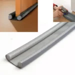 Joint de Porte Double Face Isolant Thermique et Phonique, Boudin de Bas de Porte Anti-Insectes Anti-Poussière Anti-Bruit, Coupe-Froid Lavable et Ajustable pour Maison et Bureau