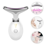 Appareil de Massage Facial et Cou Électrique Multi-Fonctions, Masseur Anti-Âge Vibratoire pour Lifting du Visage, Réduction des Rides, Nettoyage Profond et Raffermissement de la Peau avec Thérapie Lumineuse EMS et Chaleur