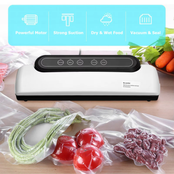 Machine Sous Vide Automatique pour Conservation Alimentaire, Scelleuse Emballeuse Sous Vide Multifonctionnelle pour Aliments Secs et Humides, Prolonge la Fraîcheur et Réduit le Gaspillage